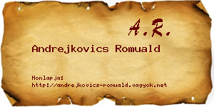 Andrejkovics Romuald névjegykártya